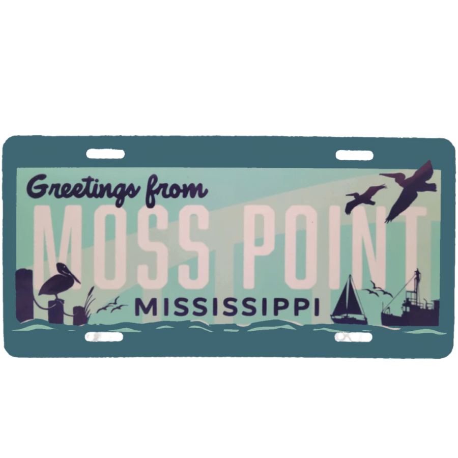 Moss Point Metal Car Tag